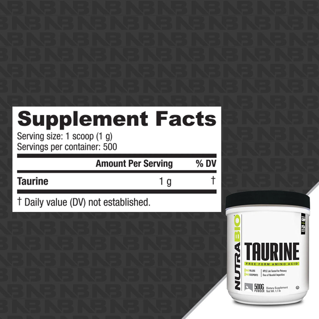 NutraBIo Taurine Powder