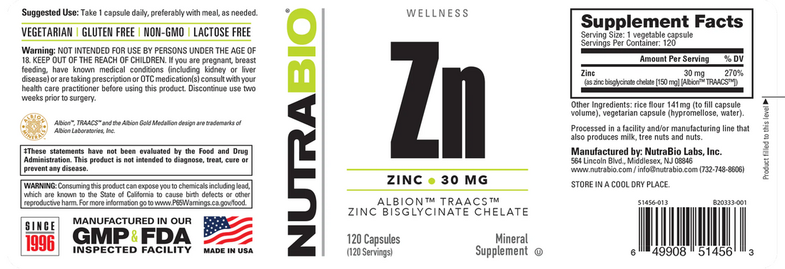 NutraBio Zinc