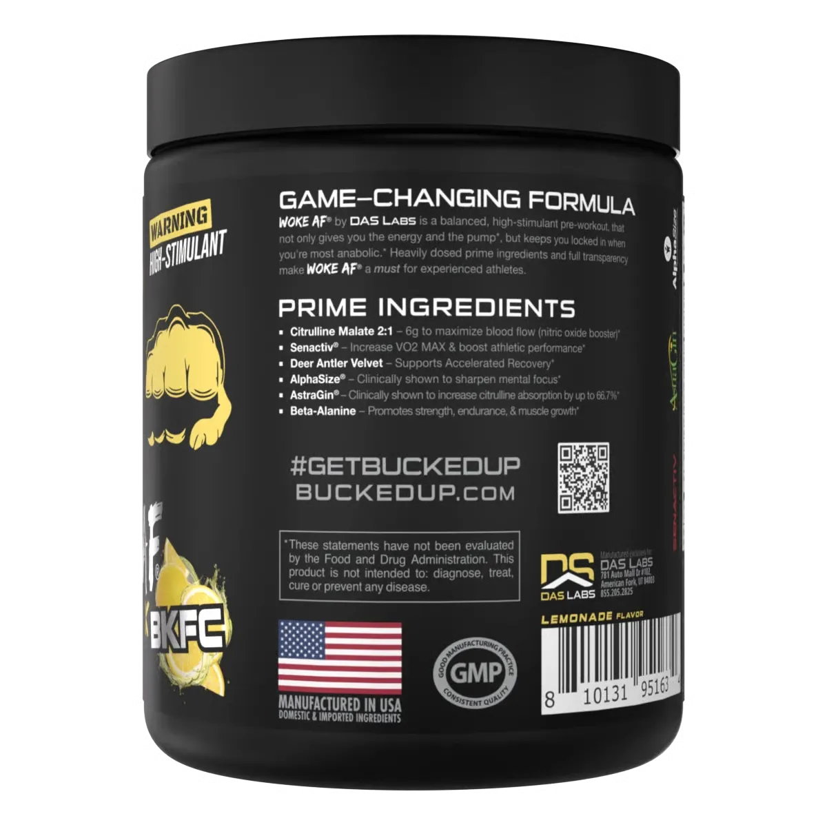 Bucked Up Woke AF - High Stimulant Pre-Workout