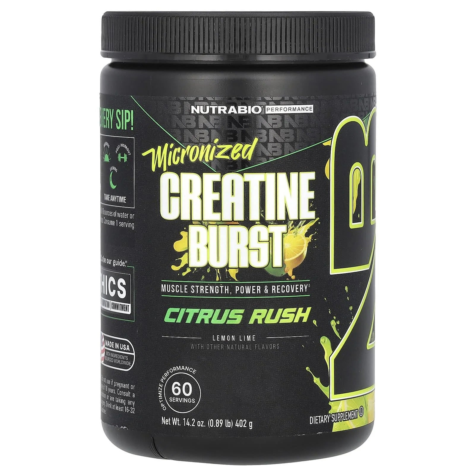 NutraBio Creatine Monohydrate Powder (100 Serving)